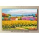 Liniste deplina - tablou peisaj cu floarea soarelui 100x60cm